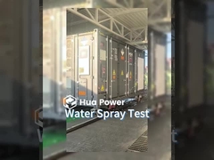 Cuando los gabinetes de almacenamiento de energía de Hua Power se ponen a prueba en la prueba de spray de agua